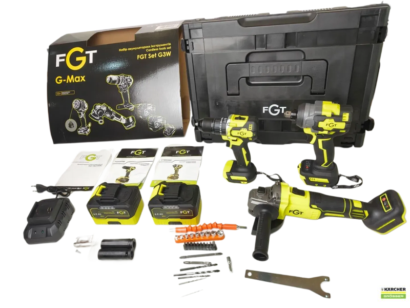 Набір акумуляторних інструментів FGT SET G3W (3в1) G3W фото